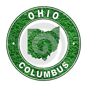 Map of Ohio, CO2 emission concept