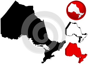 Map of Ontario, Canada