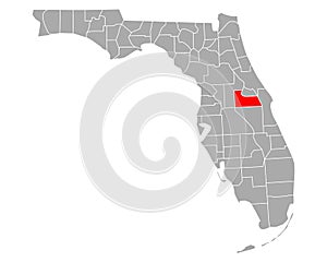 Map of Orandge in Florida