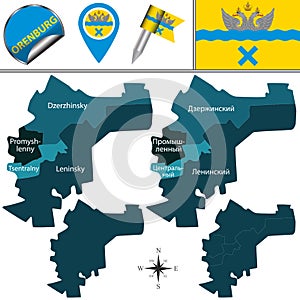 Map of Orenburg, Russia