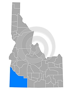 Map of Owyhee in Idaho