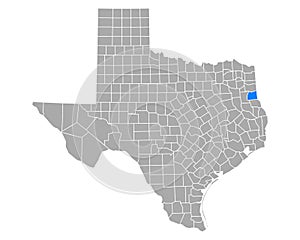 Map of Panola in Texas