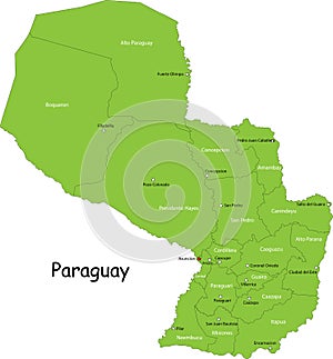 Map of Paraguay photo