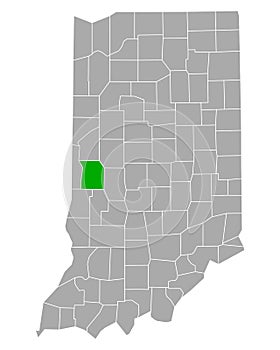 Map of Parke in Indiana