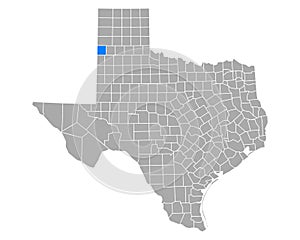 Map of Parmer in Texas photo