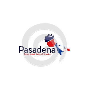 Map Of Pasadena City Illustration Creative Design