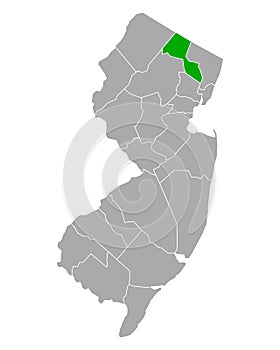 Map of Passaic in New Jersey