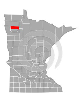 Map of Pennington in Minnesota