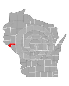 Map of Pepin in Wisconsin