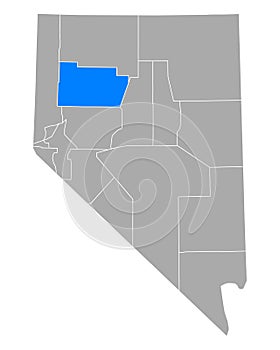 Map of Pershing in Nevada