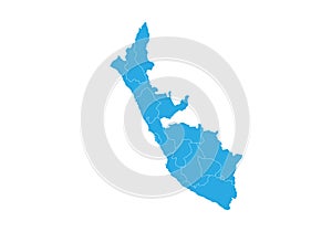 Map of peru. High detailed vector map - peru.