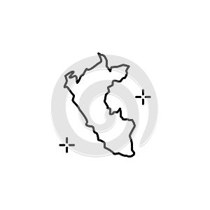Map Peru icon. Element of Peru icon
