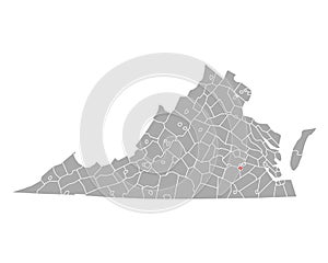Map of Petersburg in Virginia photo