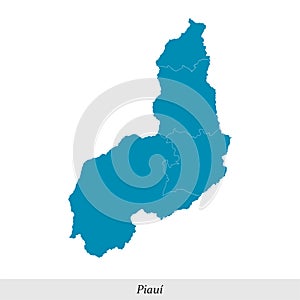 map of Piaui is a state of Brazil with mesoregions