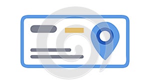 Map Pin on Document Icon, vector design Generative AI