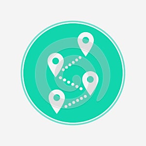 Map pin flat design style modern icon, pointer minimal vector symbol