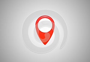 Map pin flat design style modern icon, pointer minimal vector symbol.