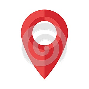 Map pin flat design style modern icon, pointer minimal vector symbol, marker sign. EPS 10