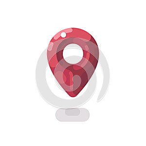 Map pin flat icon. GPS map marker detailed flat illustration