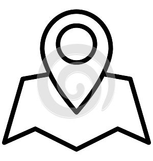 Map pin, Gps Isolated Vector Icon That can be very easily edit or modified.