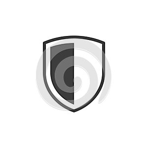 Shield icon on white background