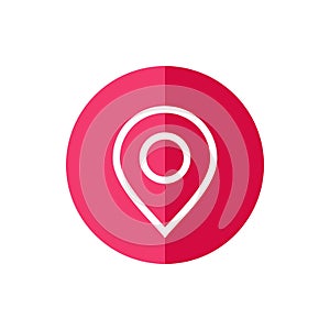 Map pin icon design, location point symbol - Vector