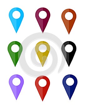 Map pin icon , flat design