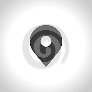 Map pin icon. flat design, vector illustration