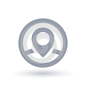 Map pin icon. Location marker symbol.