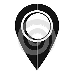Map pin icon, simple style.