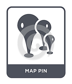 map pin icon in trendy design style. map pin icon isolated on white background. map pin vector icon simple and modern flat symbol