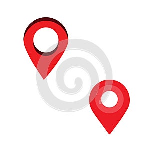 Map pin location icons, Modern map markers, Vector illustration