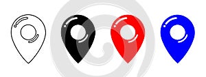 Map pin, location pointers, vector set