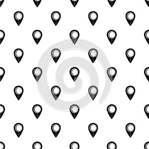 Map pin pattern seamless vector