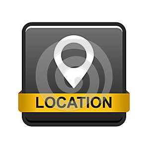Map pin pointer icon button