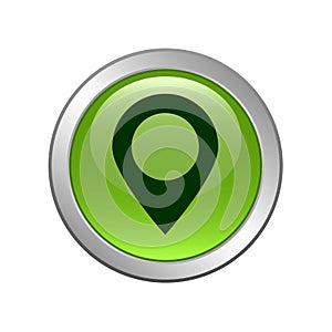 Map pin pointer icon button