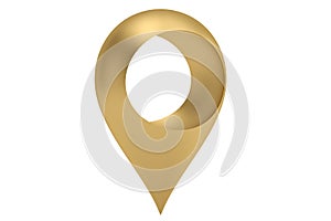 Map Pin Pointers Isolated on white background. 3d illustration