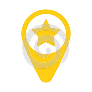 Map pin showing your favorite place. Vector.