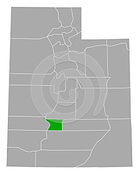Map of Piute in Utah