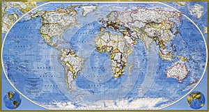 Map of planet earth