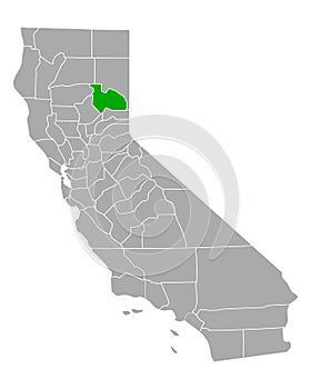 Map of Plumas in California photo