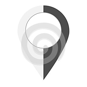 map point icon on white background. flat style. pin pointer location icon for your web site design, logo, app, UI. pin point sign