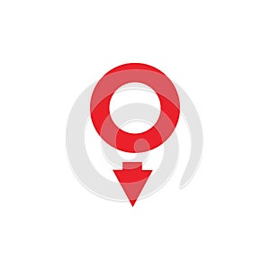 map point location pin vector icon for mapping and satellite allocation