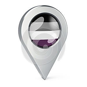 Map pointer with asexual flag, 3D rendering