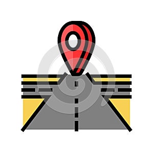 map pointer courier color icon vector illustration