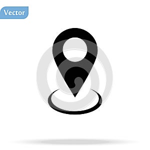 Map pointer icon. GPS location symbol. Flat design style. Vektor EPS 10