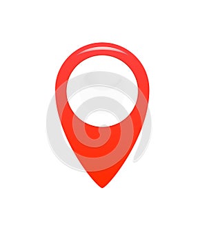 Map pointer icon. GPS location symbol.