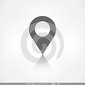 Map pointer icon. Location symbol.