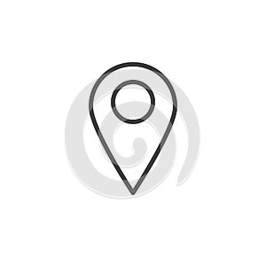 Map pointer line icon