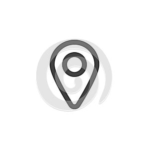 Map pointer line icon